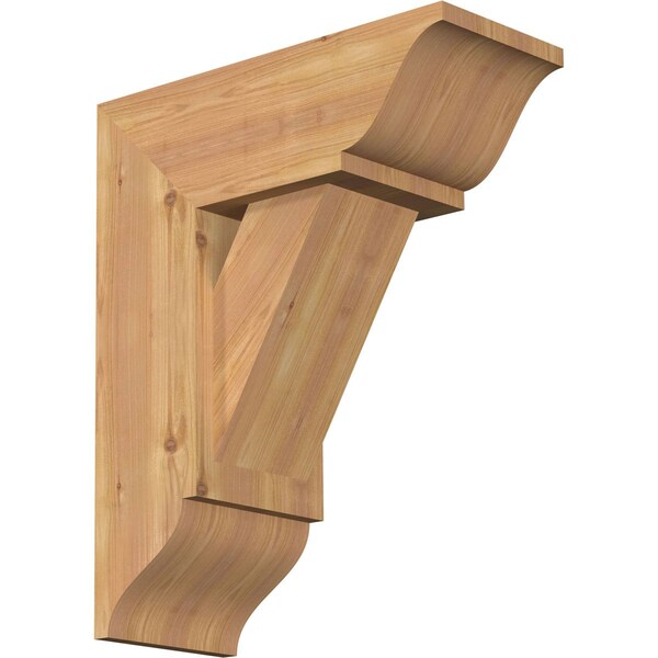 Ekena Millwork Traditional Traditional Smooth Bracket w/ Offset Brace, Western Red Cedar, 7 1/2"W x 18"D x 22"H BKT0806X18X22TRA01SWR - main
